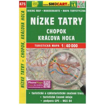 mapa Nízké Tatry - Chopok, Kráľova hoľa