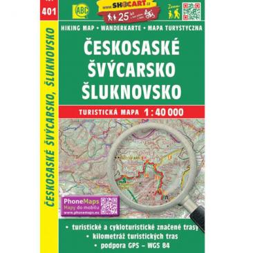 mapa Českosaské Švýcarsko, Šluknovsko 1:40.000
