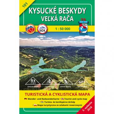 mapa Kysucké Beskydy, Velká Rača 1:50 000