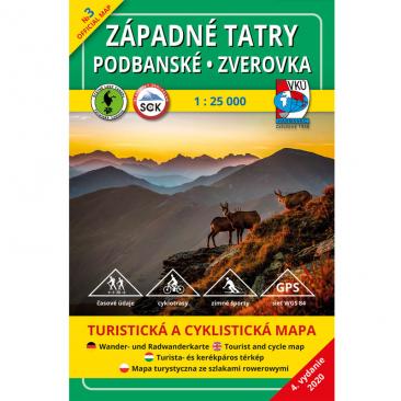 mapa Západní Tatry - Podbanské, Zverovka 1:25 000